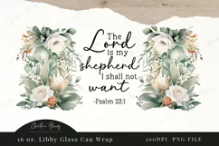 The Lord Is My Shepherd Glass Wrap PNG | Bible Verse PNG Product Image 4