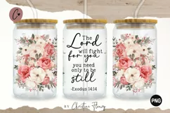 The Lord Will Fight For You Glass Wrap PNG | Bible Verse PNG Product Image 1