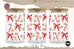 Coquette Christmas Libbey Glass Wrap PNG | Christmas PNG Product Image 1