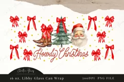 Howdy Christmas Libbey Glass Wrap PNG | Christmas PNG Product Image 4