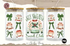 Ugly Sweater Social Club Libbey Glass Wrap PNG Product Image 1