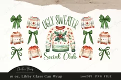 Ugly Sweater Social Club Libbey Glass Wrap PNG Product Image 4