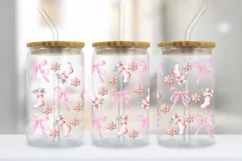 Pink Coquette Christmas Libbey Glass Wrap PNG Product Image 2