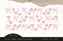 Pink Coquette Christmas Libbey Glass Wrap PNG Product Image 4