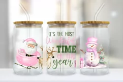Pink Wonderful Time Of The Year Libbey Glass Wrap PNG Product Image 2