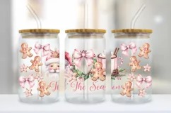 Pink Tis The Season Libbey Glass Wrap PNG Product Image 2