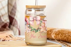 Pink Tis The Season Libbey Glass Wrap PNG Product Image 3