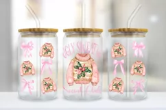 Pink Ugly Sweater Social Club Libbey Glass Wrap PNG Product Image 2