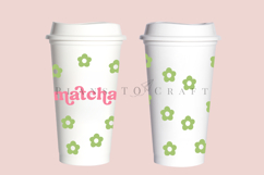 Bundle 6 Matcha 16oz Hot Cup Tumbler Wrap SVG Product Image 7