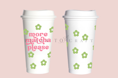 Bundle 6 Matcha 16oz Hot Cup Tumbler Wrap SVG Product Image 9