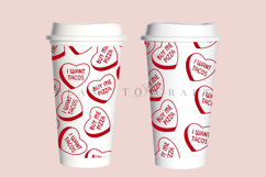 Bundle 6 Valentine 16oz Hot Cup Tumbler Wrap SVG Product Image 4