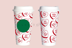 Bundle 6 Valentine 16oz Hot Cup Tumbler Wrap SVG Product Image 7