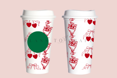 Bundle 6 Valentine 16oz Hot Cup Tumbler Wrap SVG Product Image 9