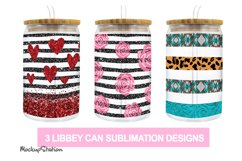 Libbey Glass Can Wrap | 16oz Libbey Sublimation PNG Product Image 1