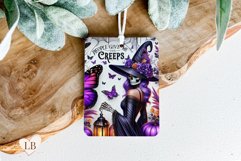 Halloween Air Freshener, Skeleton Car Freshie Sublimation Product Image 1