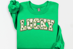 Lucky Chenille png | St Patricks Day Patch Shirt Design Product Image 5