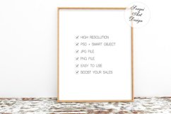 16x20 Wooden Frame Mockup PSD with Smart Object Layer Mockup Product Image 2