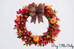 Halloween Autumn Plaid Clipart PNG Product Image 1