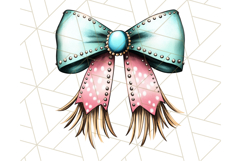 Western Style Bow PNG, Cute Cowboy, Cowgirl Coquette Png Product Image 5