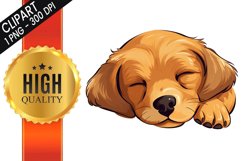 Cute Sleep Dog Sublimation PNG Design - Sublimation Design Product Image 1