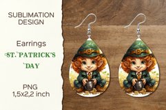 St. Patrick&#039;s Day Leprechaun Earring Teardrop|Earring Design Product Image 1
