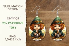 St. Patrick's Day Leprechaun Earring Teardrop|Earring Design Product Image 1