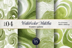 Watercolor Matcha Pattern, Green Wash Texture Product Image 1