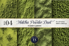 Matcha Powder Texture, Green Matcha Dust Digital Paper Product Image 1
