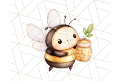 Adorable Bee Clipart PNG, Kawaii Bumblebee Illustrations Product Image 5