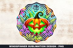 Halloween Pumpkin Wind Spinner Sublimation Design Product Image 1