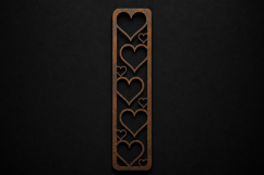 Heart Pattern Wooden Bookmark for Book Lovers Product Image 1