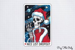 Funny Christmas Skeleton Tarot Cards Clipart PNG Product Image 1