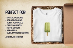 Matcha Popsicle Clipart Bundle 4 PNG Product Image 3