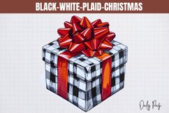 Black-White-Plaid-Christmas Sublimation Product Image 1