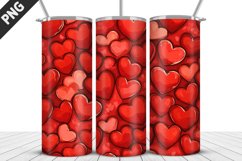 Lovely Hearts Tumbler Design | Valentine&#039;s Day Tumbler Wrap Product Image 1