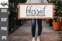 Blessed Beyond Measure, Blessed svg, Faith svg, Christian Product Image 1