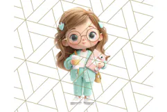 Kawaii City Girl PNG Clipart, Soft Dreamy Style Clip Art Product Image 5