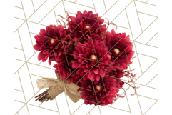 Fall Flower Bouquets Clipart PNG, Autumn Floral Clip Art Product Image 5