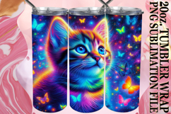 Uplifting spirits 20oz tumbler wrap, Cat Product Image 1