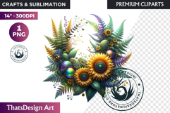 Enchanted Woodland Animal &amp; Sunflower Clipart PNG Product Image 1