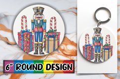 Christmas Watercolor Design for Round PNG Product Image 1