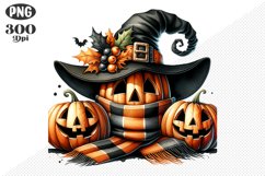 Halloween Pumpkins Sublimation - Clipart PNG Design Product Image 1