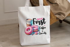 But First, Coffee &amp; Chaos PNG | Funny Mom Life Sublimation Product Image 3