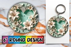 Luminous Circle Ornaments Sublimation, 3D Heart Product Image 1