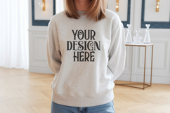 Ash Gildan 18000 Mockup, Gildan Sweatshirt Mockup Product Image 1