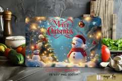 Kitchen cutting board | snowman sublimation png Product Image 1