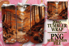 Enchanted days 20oz tumbler wrap, Autumn Product Image 1