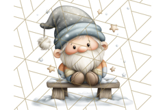 Watercolor Winter Gnome Clipart, Cute Gnome Christmas PNG Product Image 5