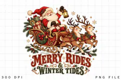 Merry Rides and Winter Tides Santa Sleigh Christmas Product Image 2