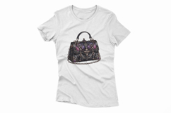 Gothic Handbag Cross Chain Studs Halloween PNG Product Image 2